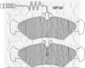 KEY PARTS kbp1491 -  Комплект тормозных колодок, дисковый тормоз
